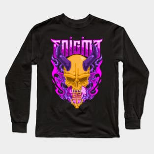 Golden Evil Skull Pop art Long Sleeve T-Shirt